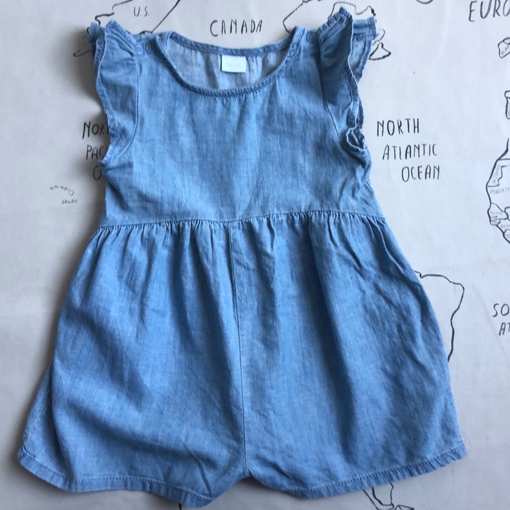 Next direct denim chambray rompers size 18m-2yr